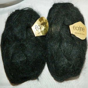 Florine Acrylique Mohair Yarn Lot of Two Vintage